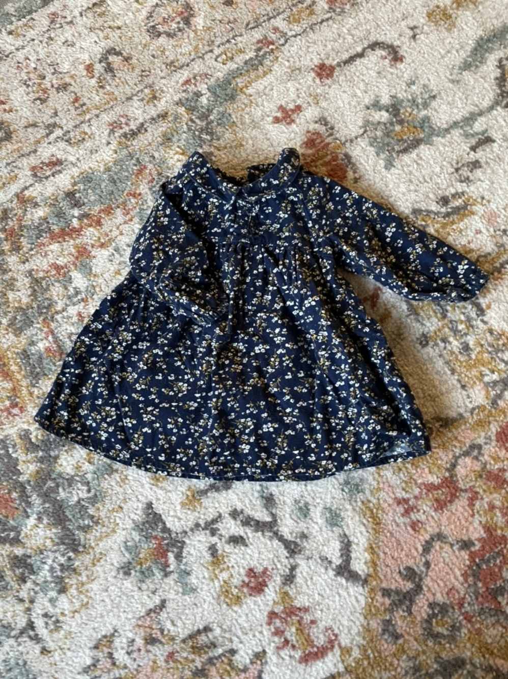 Old Navy Navy Floral Circle Skirt